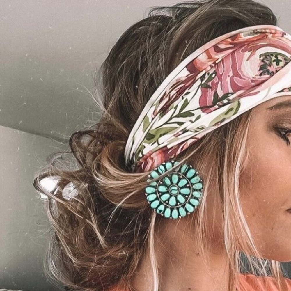 💕Last One Boho Bohemian Illustration Floral Scarf - Picture 5 of 9